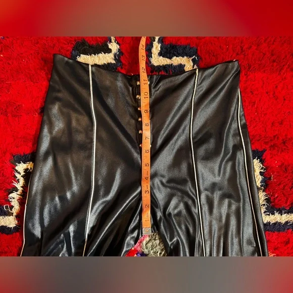 Deadstock 70s Vintage Fredricks of Hollywood Liquid Faux Leather studded Pants - Picture 7 of 12